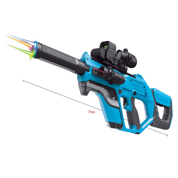 Pistolet à Gel Ball Xpace – Bleu, Déclenchement Auto, Chargeur + Batterie + 20 000 Billes Inclus, Facade Lumineuse